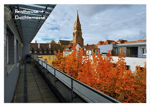 Sonniges Penthouse mit umlaufender Dachterrasse in Stuttgart-Zuffenhausen.