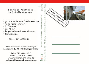 Sonniges Penthouse mit umlaufender Dachterrasse in Stuttgart-Zuffenhausen.